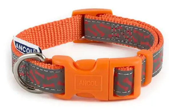 Ancol Reflective Bone Collar Orange