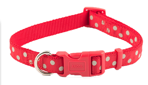 Ancol Polka Dot Adjustable Collar Red S5-9