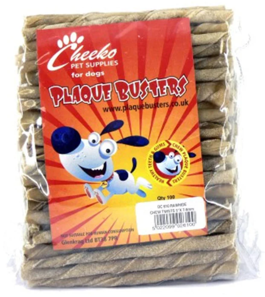 Cheeko Rawhide Twists 5 Inch 100 Pack