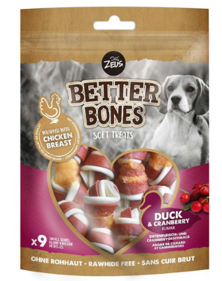 Zeus Better Bones Duck & Cranberry Wrapped Chicken Dog Treats