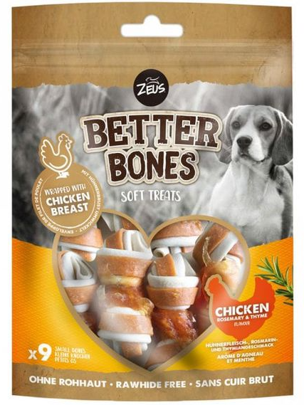 Zeus Better Bones Wrapped Chicken Soft Dog Treats 7.5cm