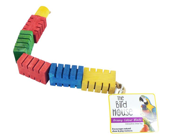 The Bird House Groovy Colour Blocks Bird Toy Small 42cm