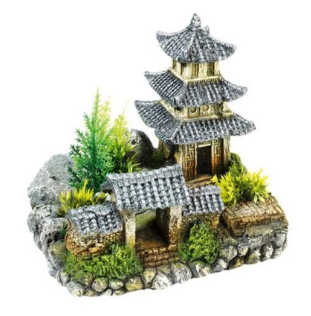 Asian Temple &amp; Plants 185mm