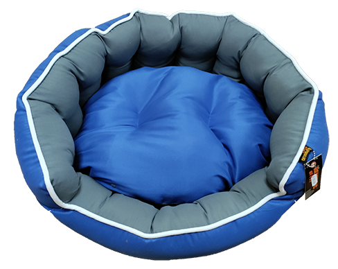 Republic of Pet Snuggle Gentle Touch Blue Denim Oval Bed