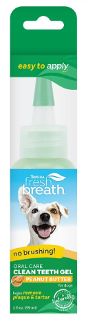 Tropiclean Fresh Breath - Dog Oral Care Gel - Peanut Butter