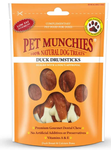 Pet Munchies Duck Drumsticks 100g