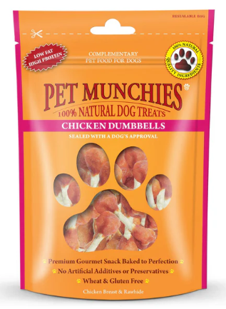 Pet Munchies Chicken Dumbbells Dog Treats 80g
