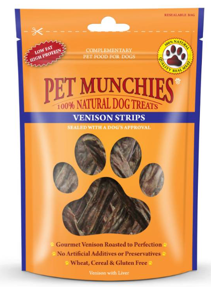 Pet Munchies Venison Strips 75g