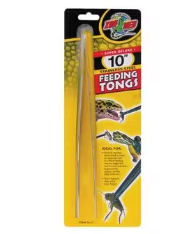 Zoo Med Stainless Steel Reptile Feeding Tongs, 10 Inches
