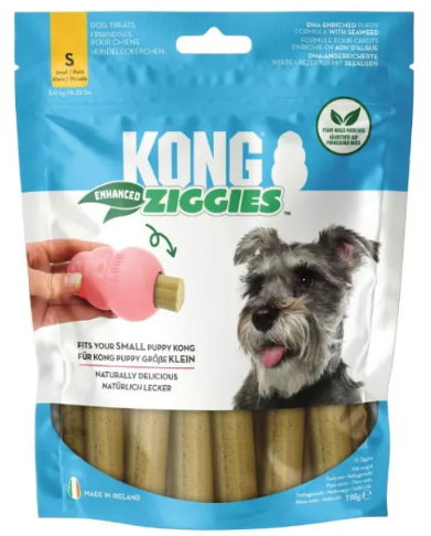Kong Enhanced Ziggies Dog Treats Small Puppy – 198g
