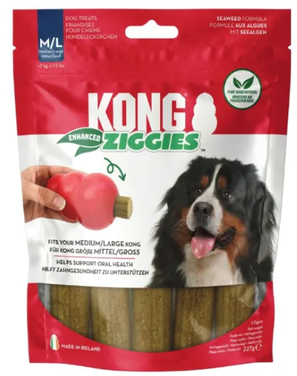 Kong Enhanced Ziggies Dog Treats Medium/Large – 227g