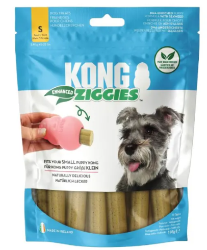 Kong Enhanced Ziggies Dog Treats Small Puppy – 198g