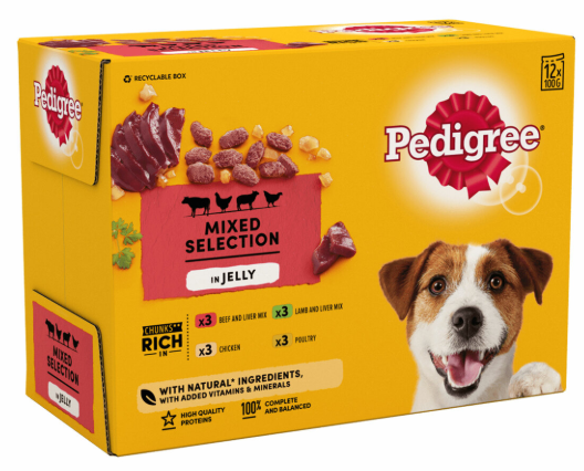 Pedigree Dog Food Pouches Adult Chicken Jelly 12x100g