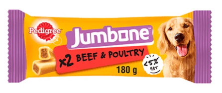 Pedigree Jumbone Beef and Poultry Medium 180g x 2