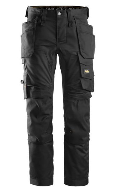 Snickers Stretch Trousers Holster Pockets - Black