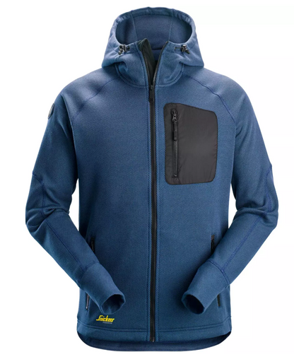 Snickers Fleece Hoodie Full Zip - Deep Blue/Black