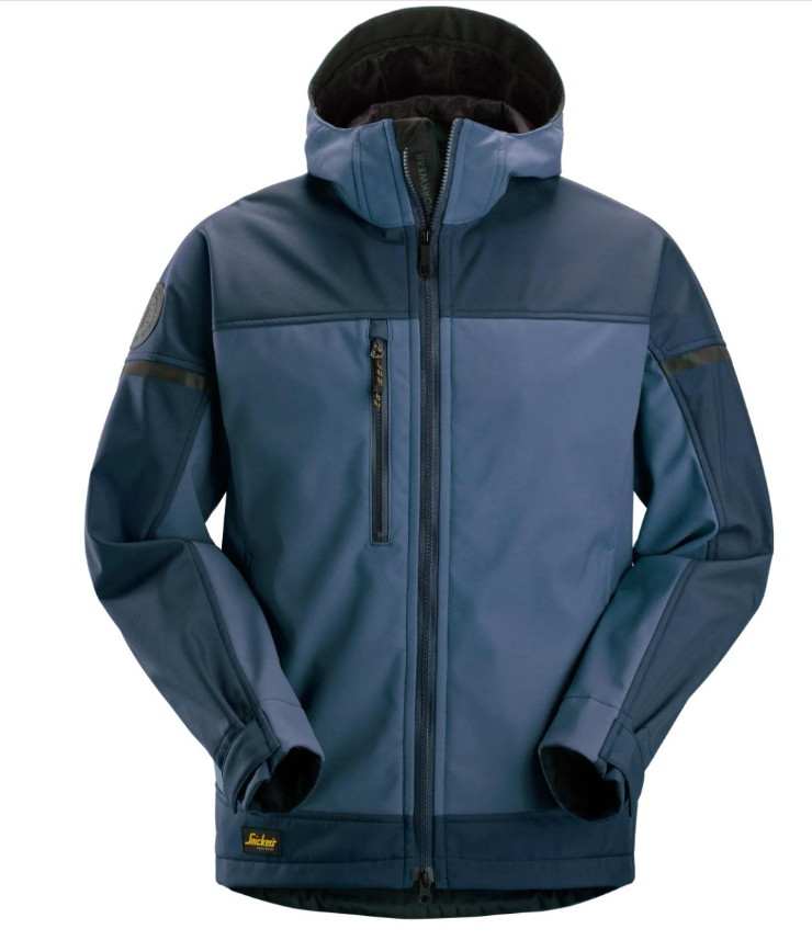 Snickers Hooded Softshell Stretch Jacket - Dark Navy