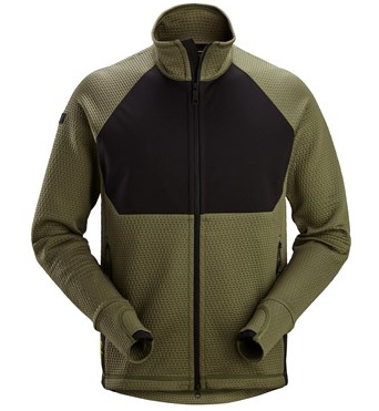 Snickers Midlayer Full Zip Jacket - Khaki Green/Black