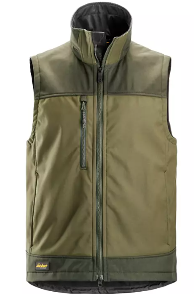 Snickers Softshell Stretch Vest - Dark Khaki Green