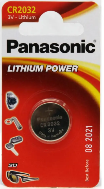 Panasonic Battery 3V Lithium Coin Cell - CR2032 Pack of 1