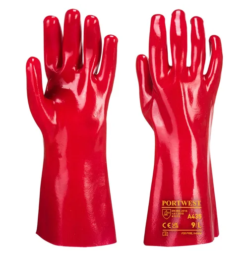 Portwest A435 PVC Gauntlet Red XL
