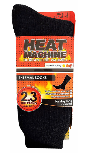 Heat Machine Thermal Socks Black