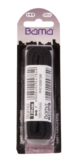 Bama Boot Laces 120cm Black