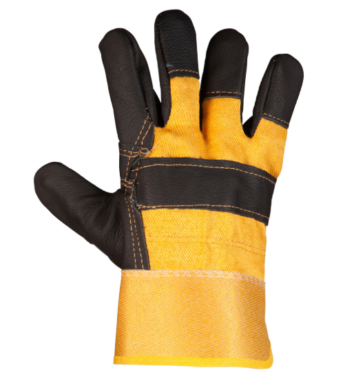Heavy Duty Rigger Gloves Black & Yellow