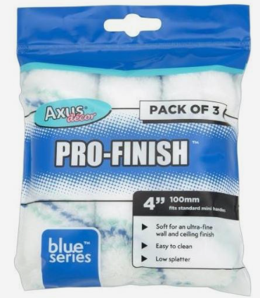 Axus Decor Pro-Finish Mini Roller - 4inch, 3Pk