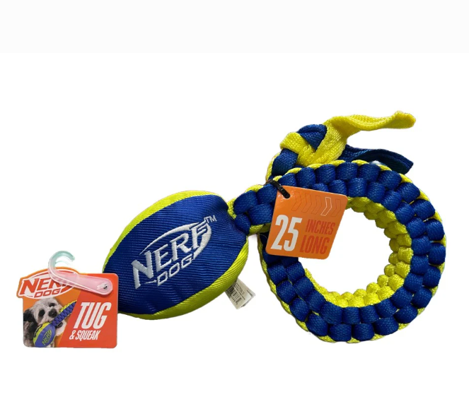 Nerf Nylon Squeak Vortex Chain Tug