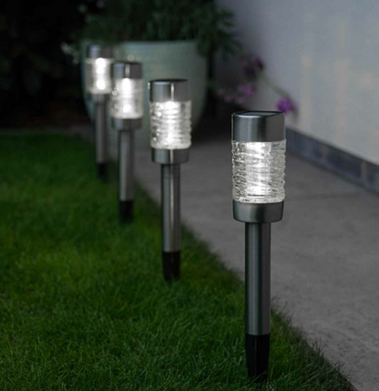 Martini 4pk Stainless Steel Solar Lights