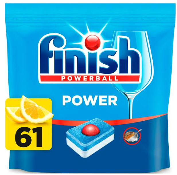 Finish Powerball All in One Dishwasher Tablets Lemon - 61pk
