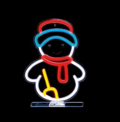 Premier USB Lit Snowman Neon Hanging Sign – 33cm