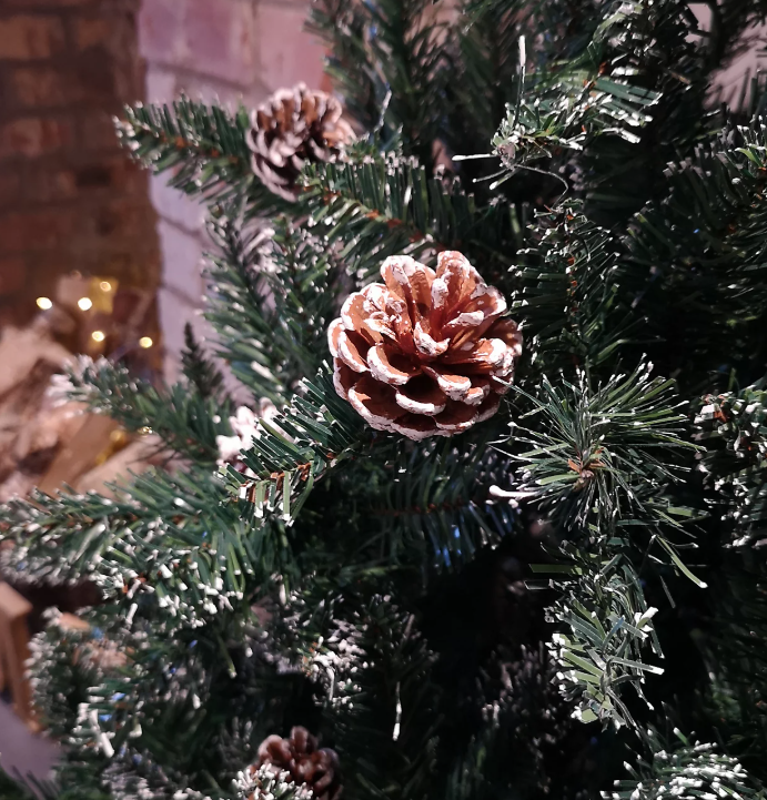 6ft (180cm) Rocky Mountain Pine Green Artificial Christmas Tree Snow Tipped