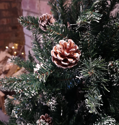6ft (180cm) Rocky Mountain Pine Green Artificial Christmas Tree Snow Tipped