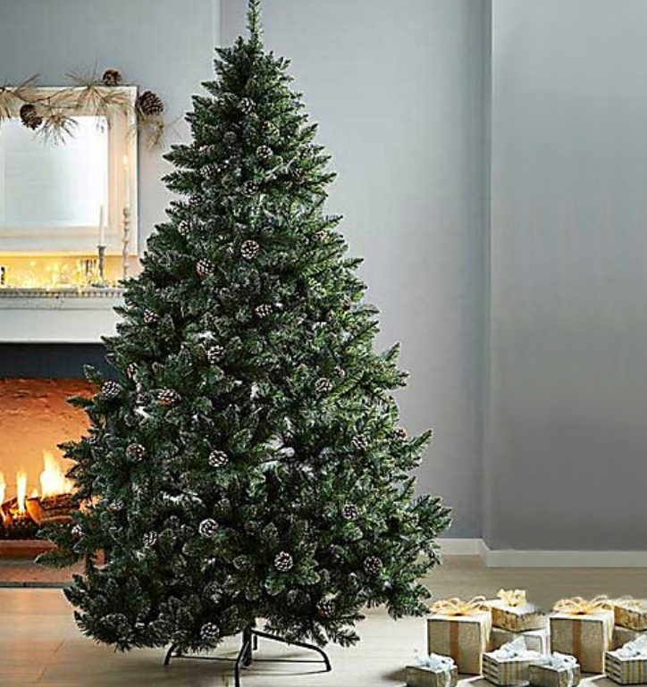 6ft (180cm) Rocky Mountain Pine Green Artificial Christmas Tree Snow Tipped