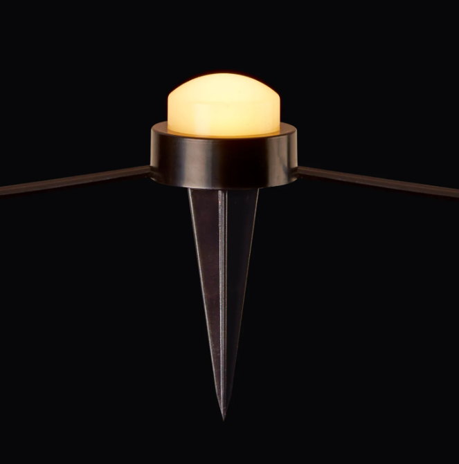 10 Piece Lit Connectable Path Lights with Warm White LEDs