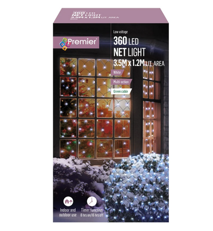 Premier 360 White Multi Action LED Net Light 3.5m x 1.2m