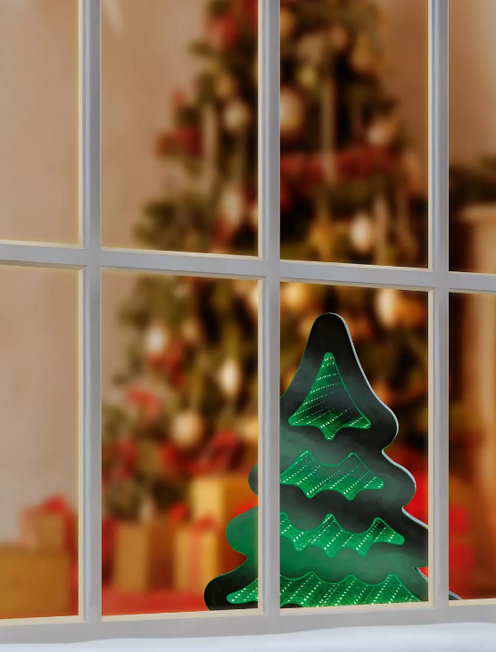 40cm Lit Tree Infinity Mirror Tabletop