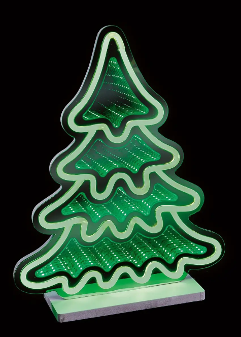 40cm Lit Tree Infinity Mirror Tabletop
