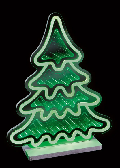 40cm Lit Tree Infinity Mirror Tabletop