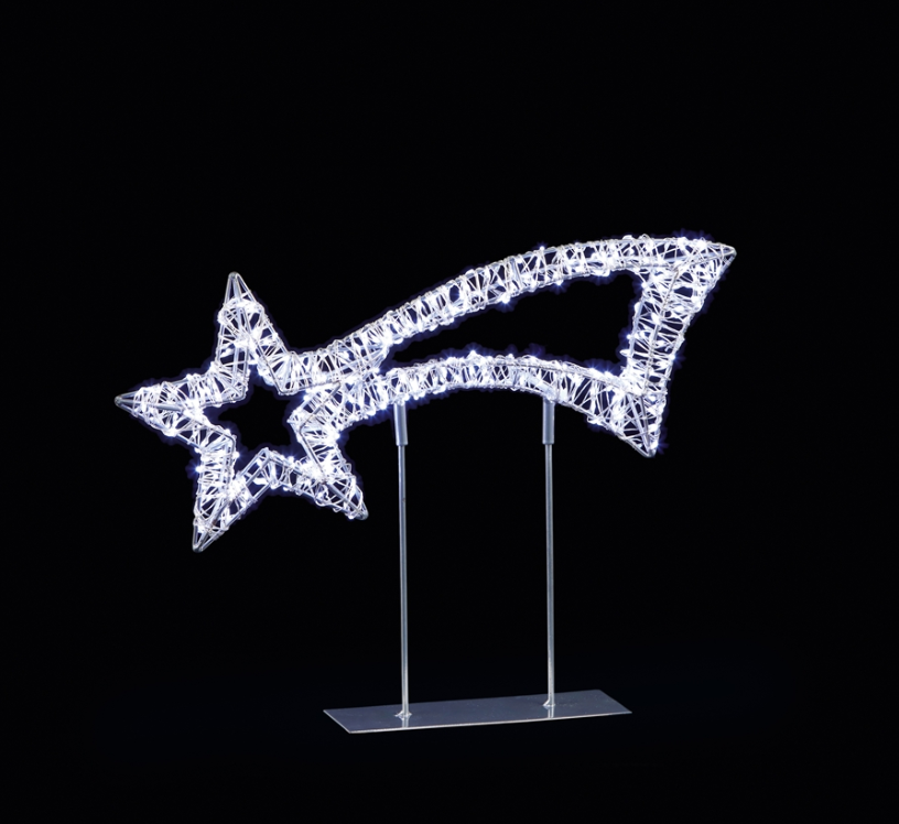 Premier Silver Table Top Shooting Star with 500 White LEDs (45cm)