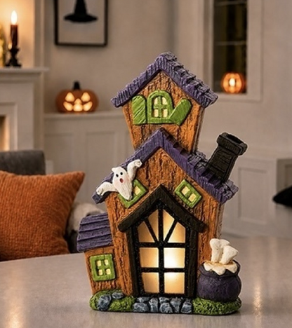Spooky House Battery Operated Halloween Decoration - 36cm