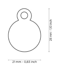 MY FAMILY Small Round Golden Brass ID Tag