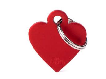 MY FAMILY Small Heart Aluminium ID Tag