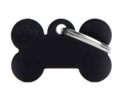 MY FAMILY Small Bone Aluminium ID Tag
