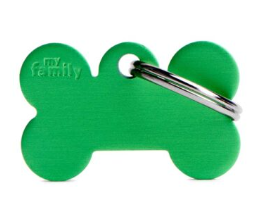 MY FAMILY Small Bone Aluminium ID Tag
