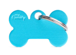 MY FAMILY Small Bone Aluminium ID Tag