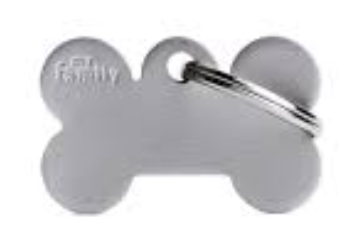 MY FAMILY Small Bone Aluminium ID Tag