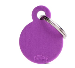 MY FAMILY Small Round Aluminium ID Tag